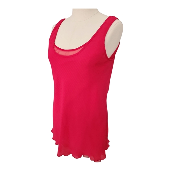 Vintage VICTORIA'S SECRET Gold Label Bright Pink Nightgown Short Dress, S Small - Picture 4 of 9